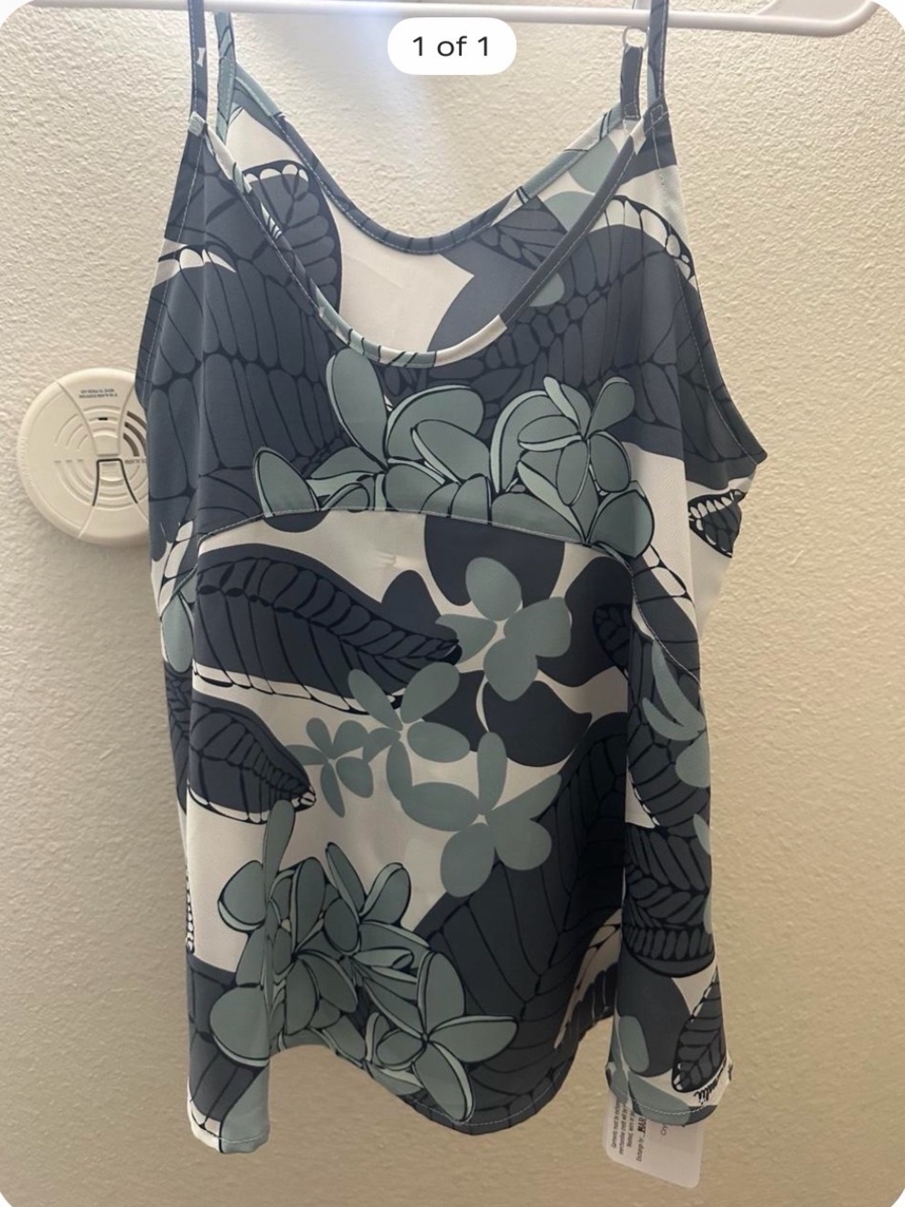 Manuhealii Blue & White Floral Strappy Cami